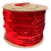 Elastic plate sequin 1 row - RED